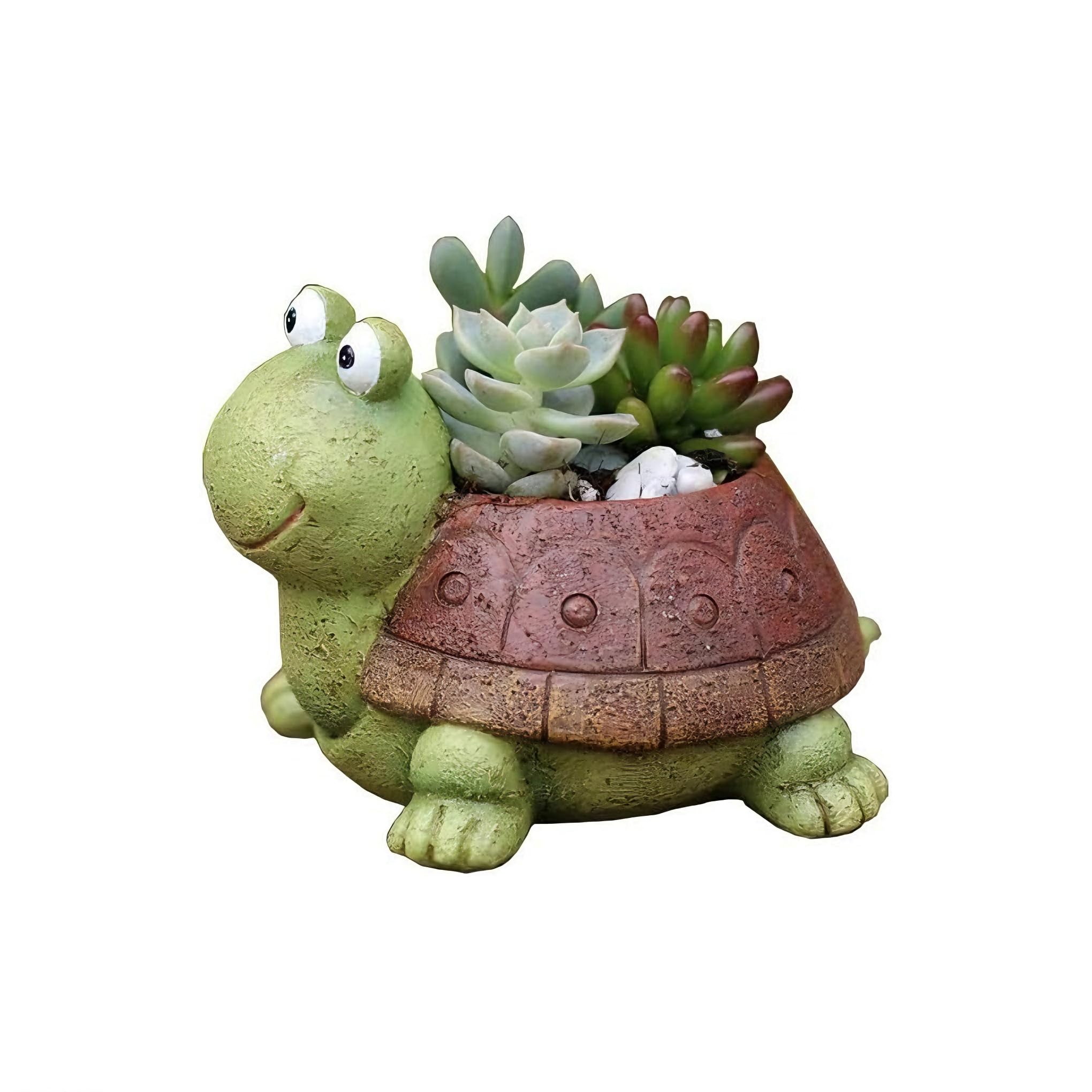 Youfui turtle succulent planter pots on a shelf add charming organization for small plants