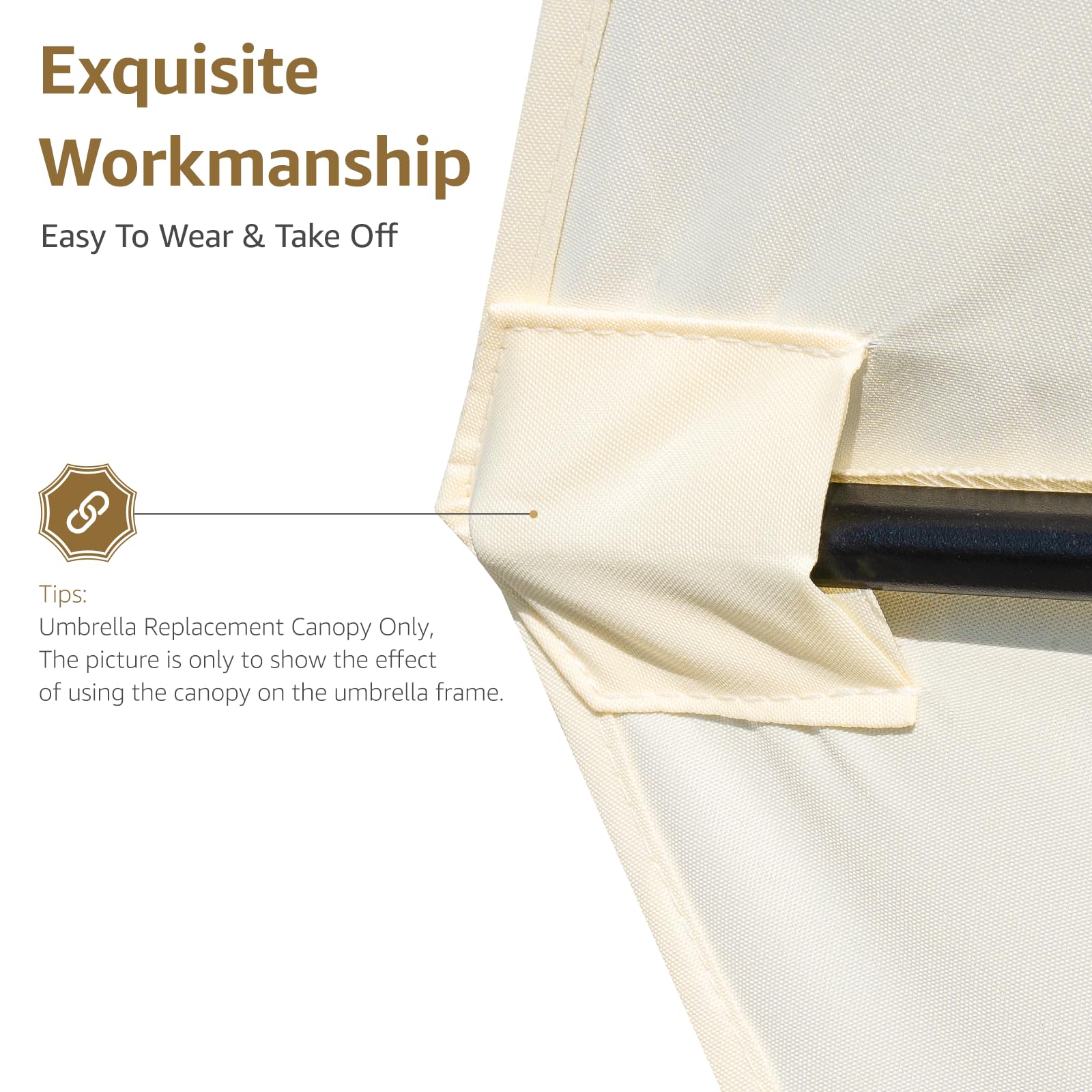 YOUGE OUTDOOR beige canopy adds neutral style to outdoor spaces.