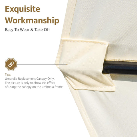 YOUGE OUTDOOR beige canopy adds neutral style to outdoor spaces.