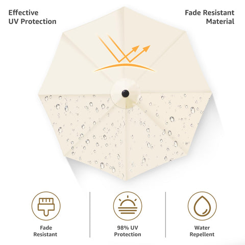 YOUGE OUTDOOR UV protection and water repellency keep furniture dry in light rain.