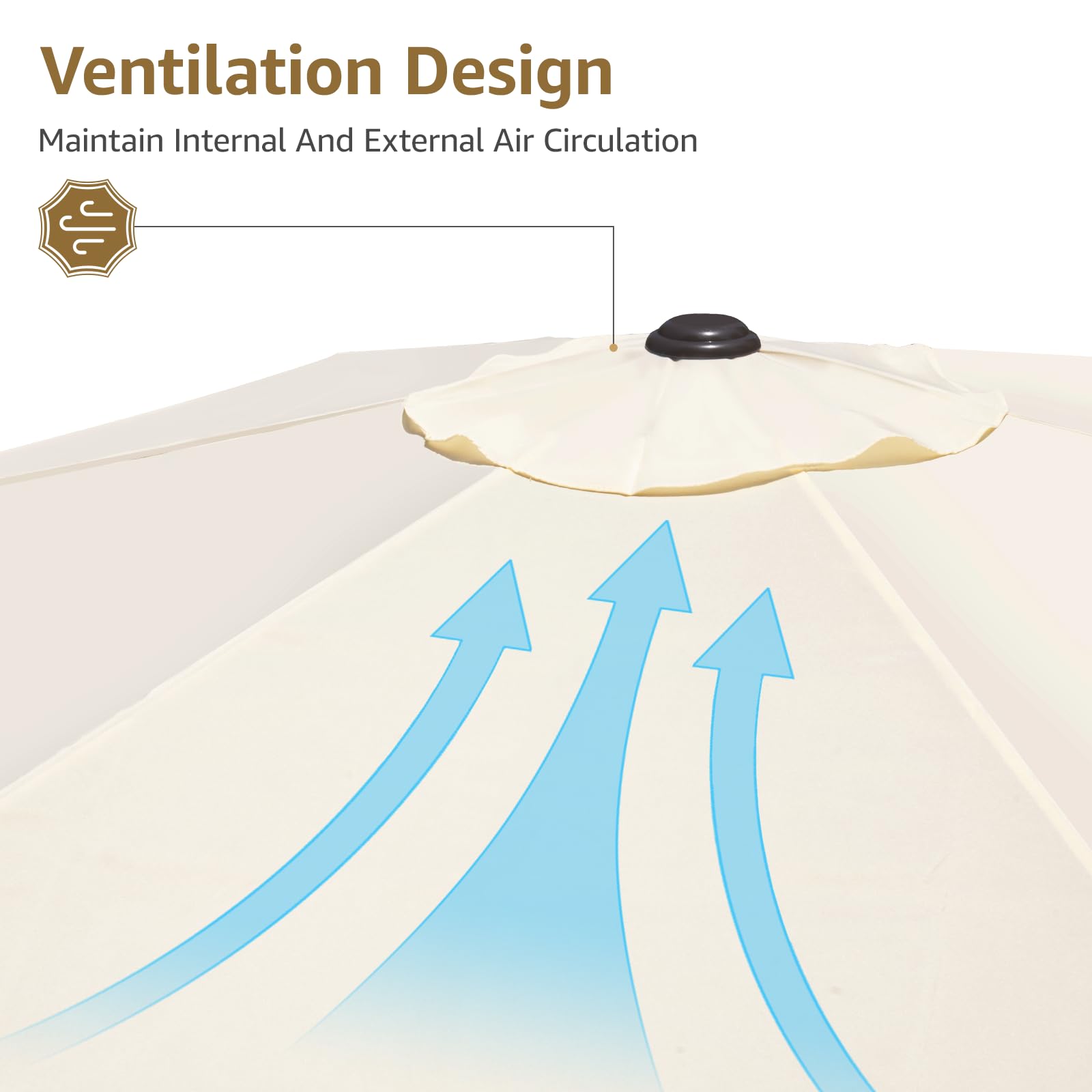 YOUGE OUTDOOR vented canopy design promoting airflow and comfort