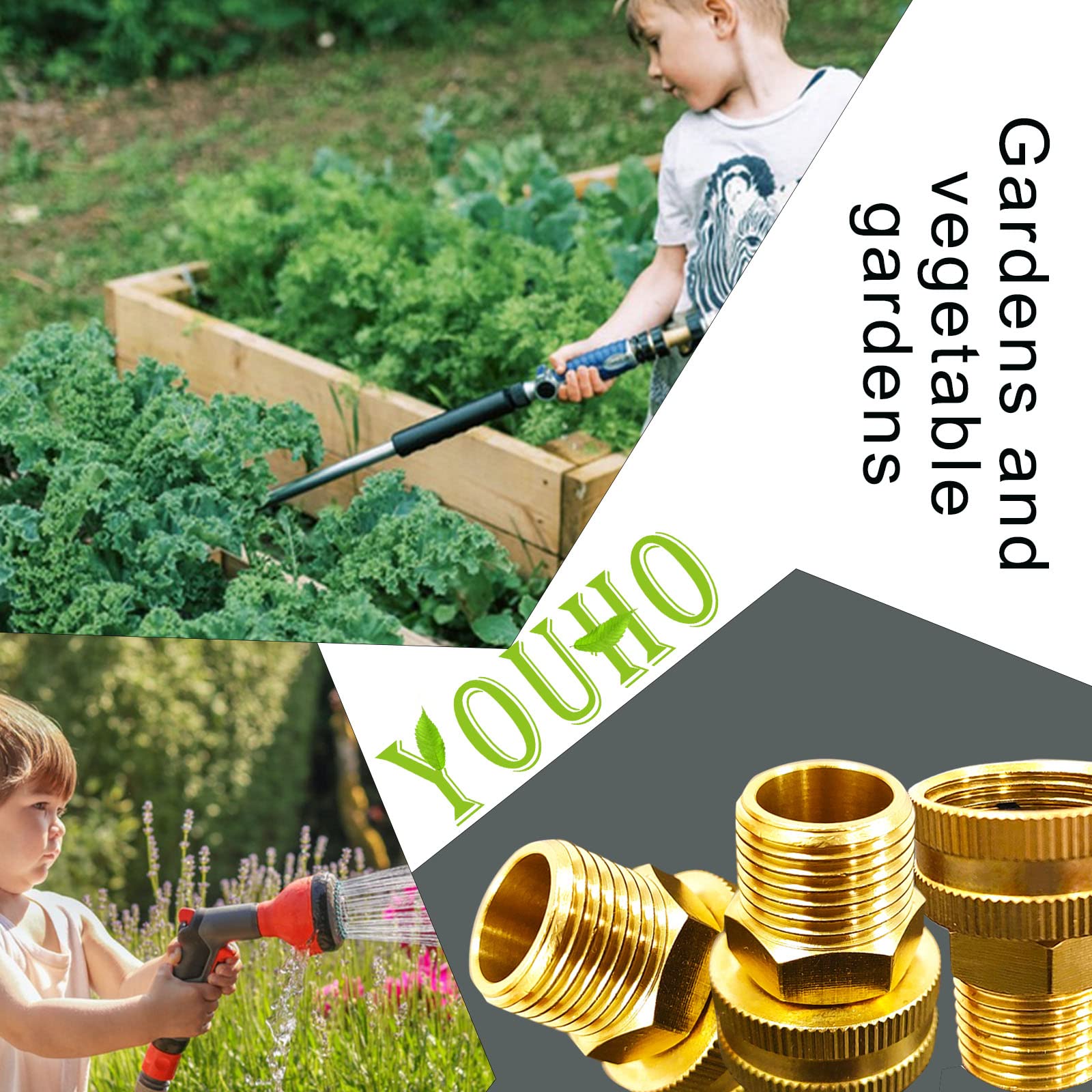 YOUHO garden-hose-adapter-brass allows quick repairs and flexible linking.
