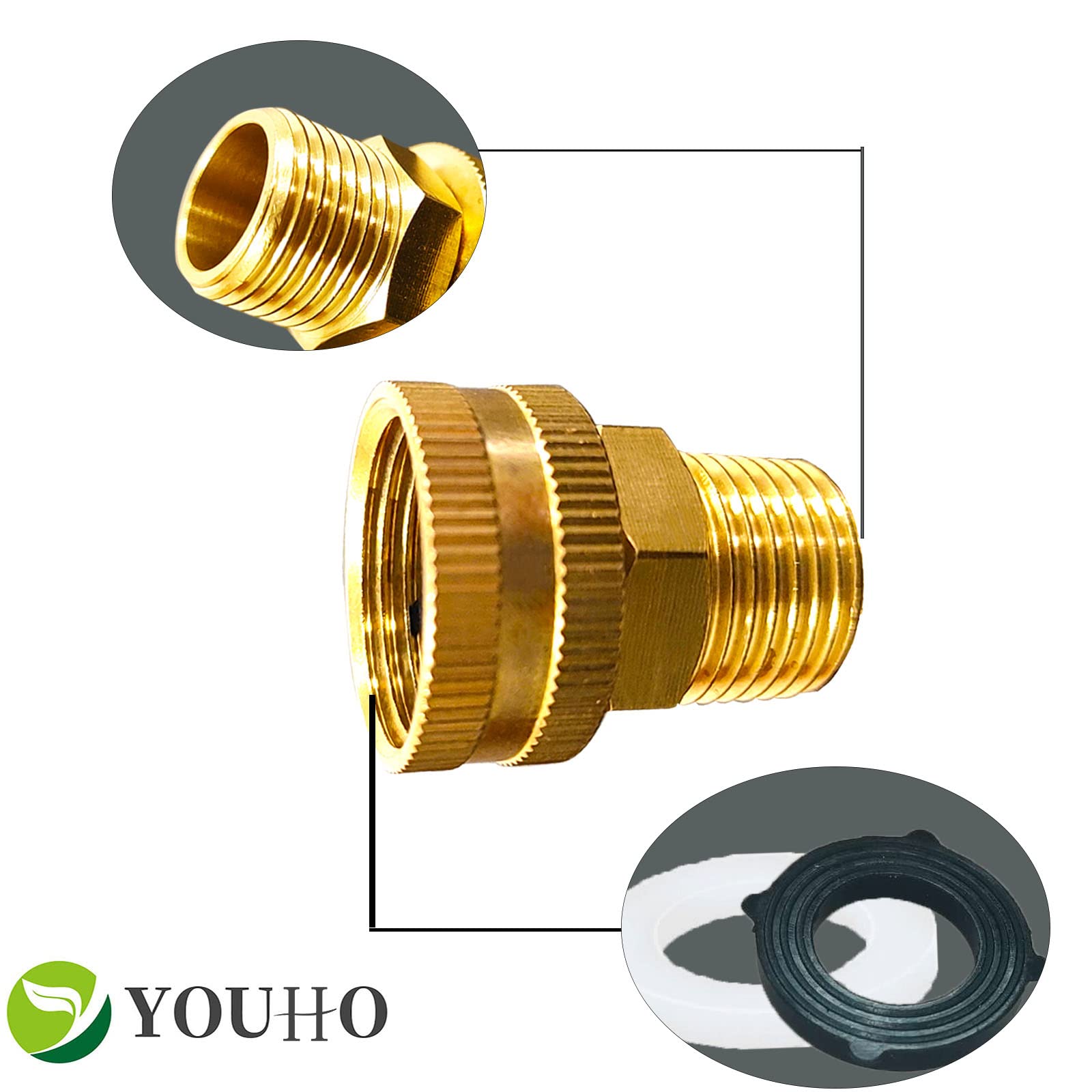 YOUHO leak-free-hose-joint-rubber-pad reduces drips during watering.