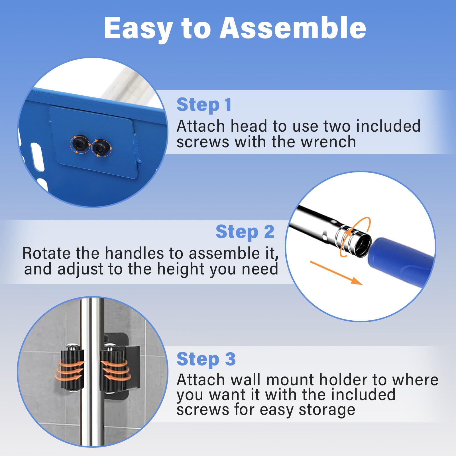 Youjoitim ergonomic D-grip handle reduces fatigue during cleaning