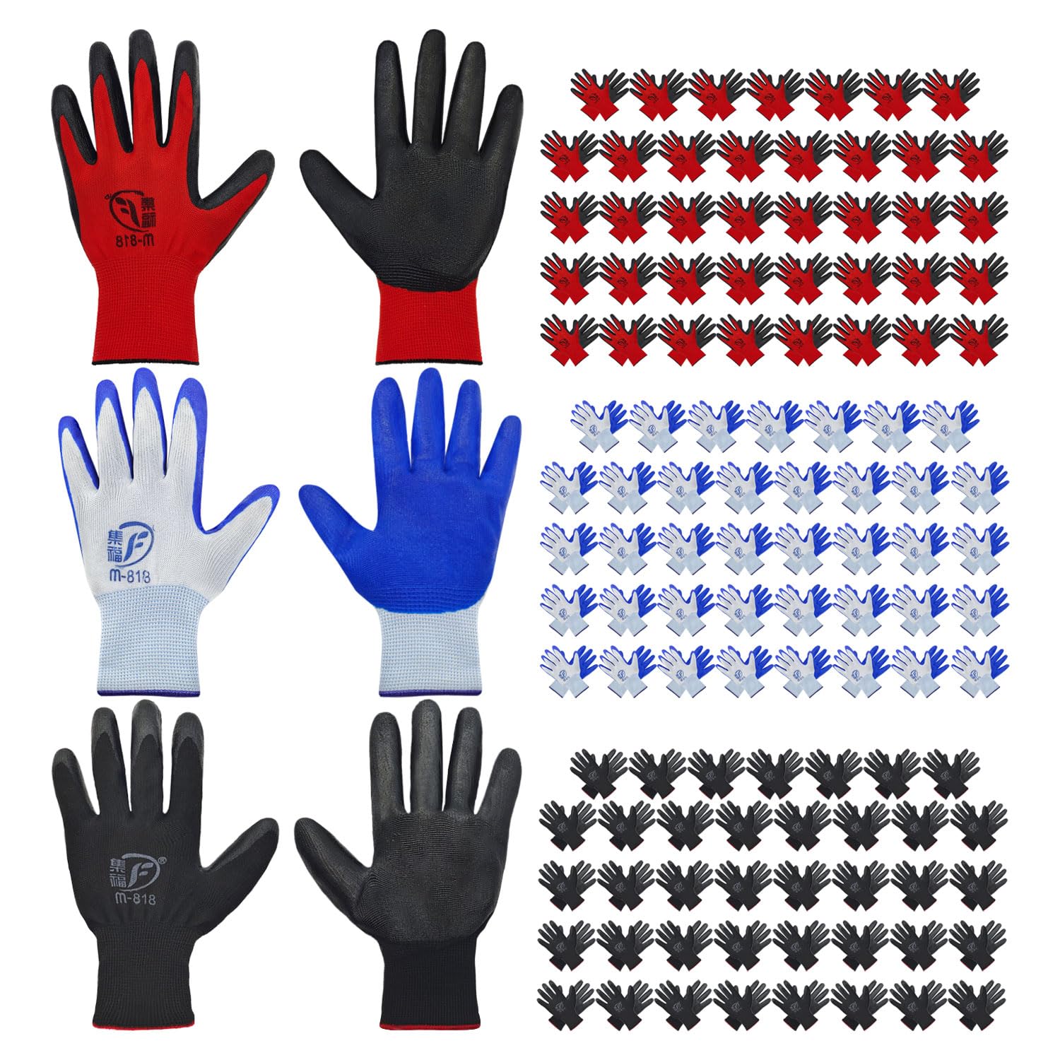 YOUKE OLA black nitrile garden gloves with durable grip for planting tasks