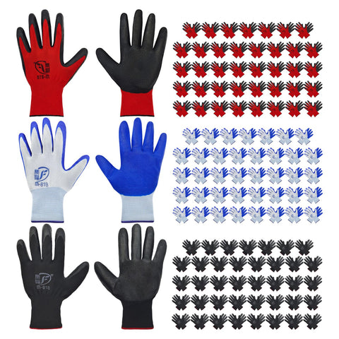 YOUKE OLA black nitrile garden gloves with durable grip for planting tasks