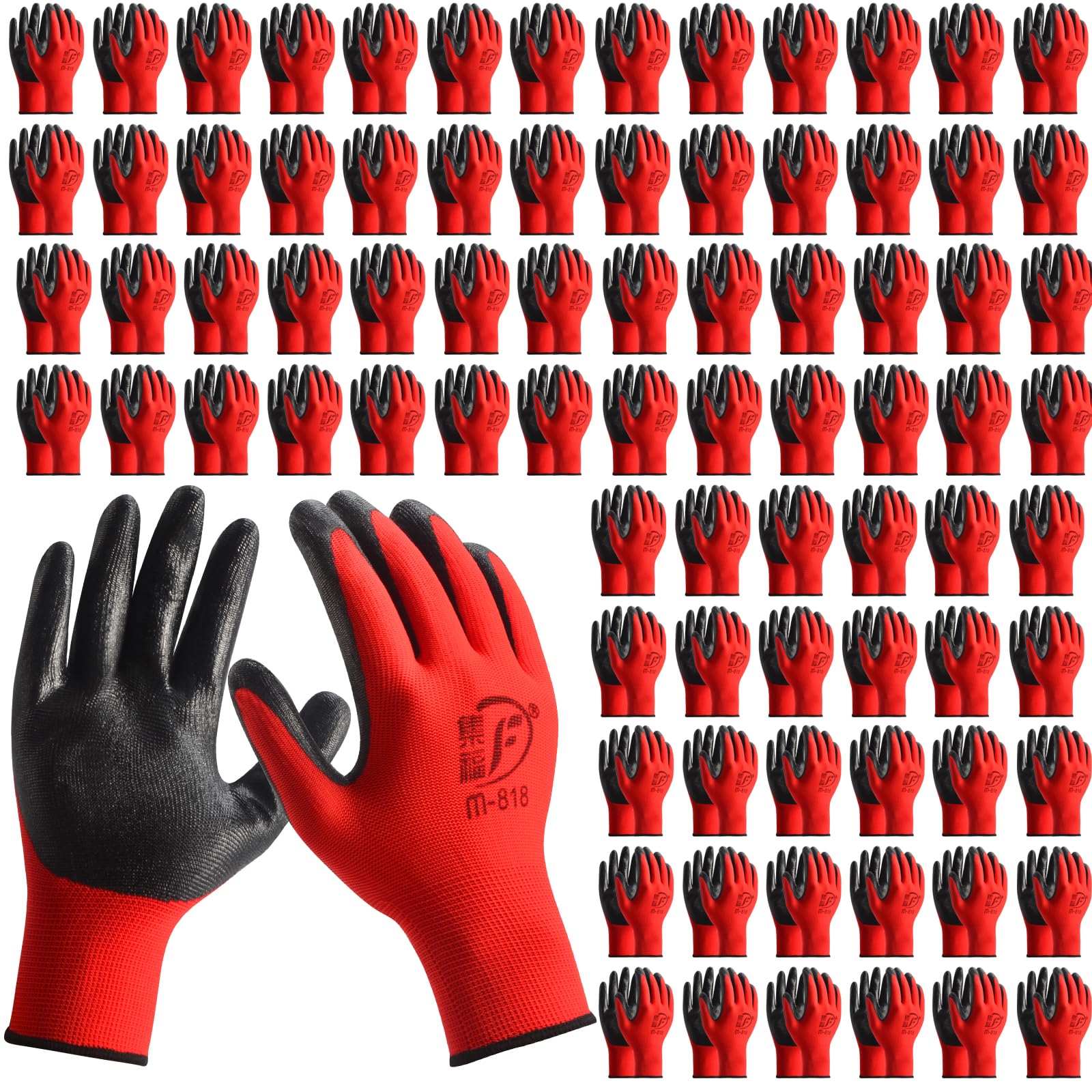 YOUKE OLA gardening gloves with rubber coating offering non slip grip for dry and wet work