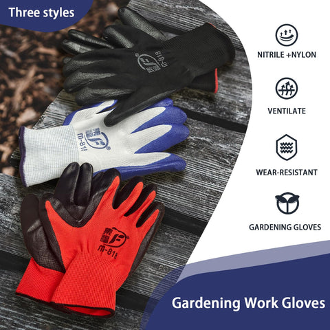 YOUKE OLA nitrile-coated gloves with palm grip for tool handling