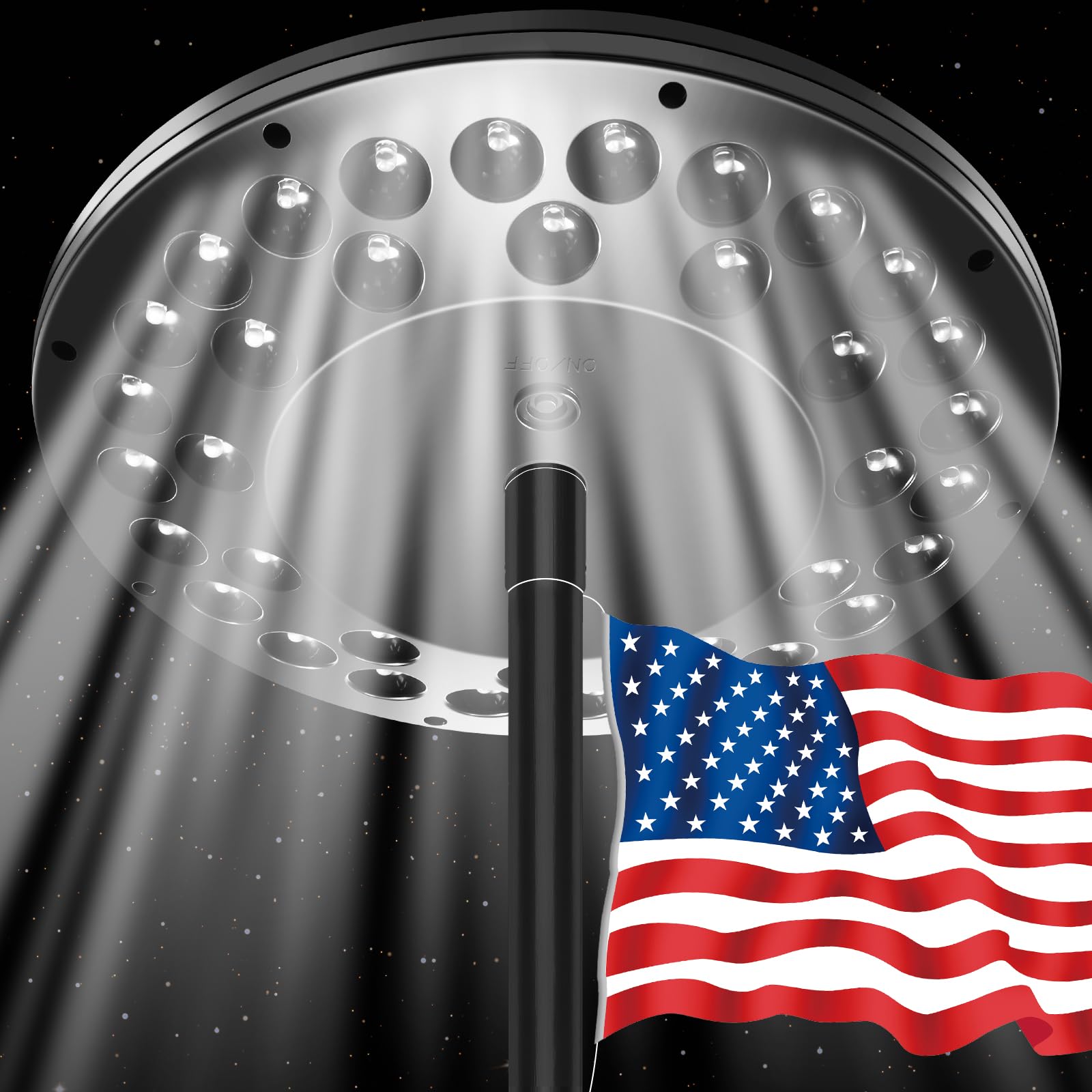 YOULEKANG flag pole light delivers sunset-to-night illumination for full flag visibility.