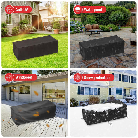 Youlvy fire pit cover windproof nylon locks provide secure fit.