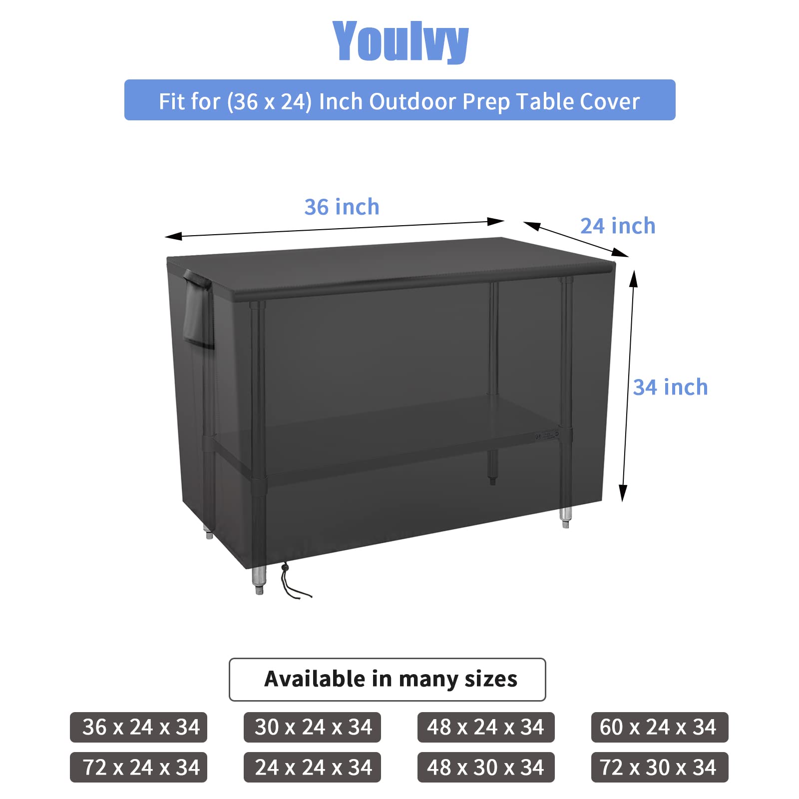 Youlvy cover with windproof drawstring and locks securing the surface