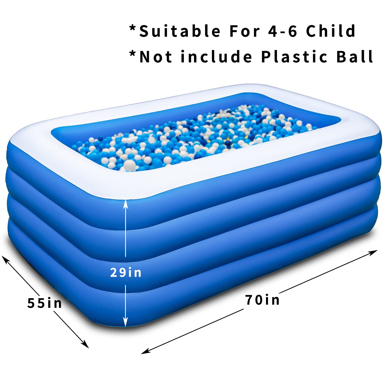 YOUMI pool with wear-resistant flat bottom for comfortable water play.