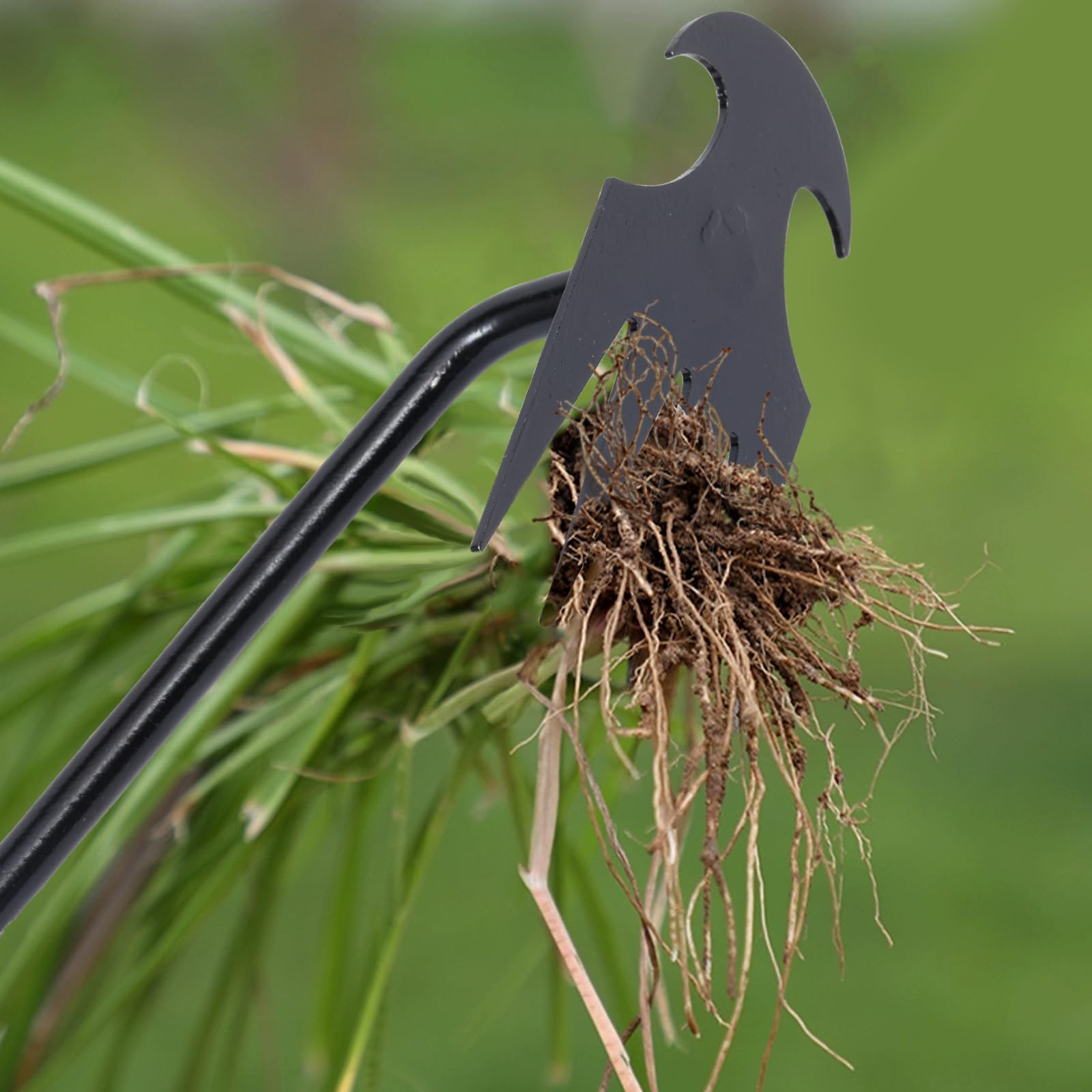 Young4us extended-handle weed puller reaches beds, pots and corners.