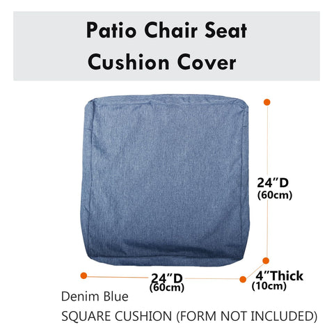 youngseahome outdoor denim blue cushion cover on lounge chair