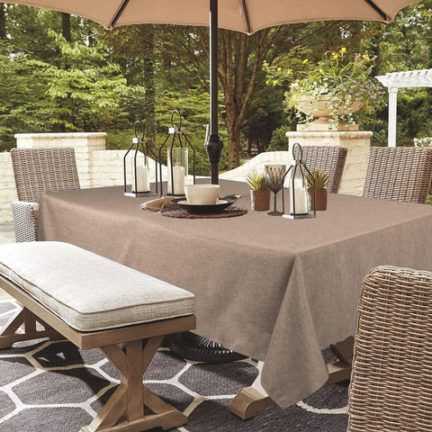 YoungSeahome tablecloth prepared for garden party with stain-resistant fabric.