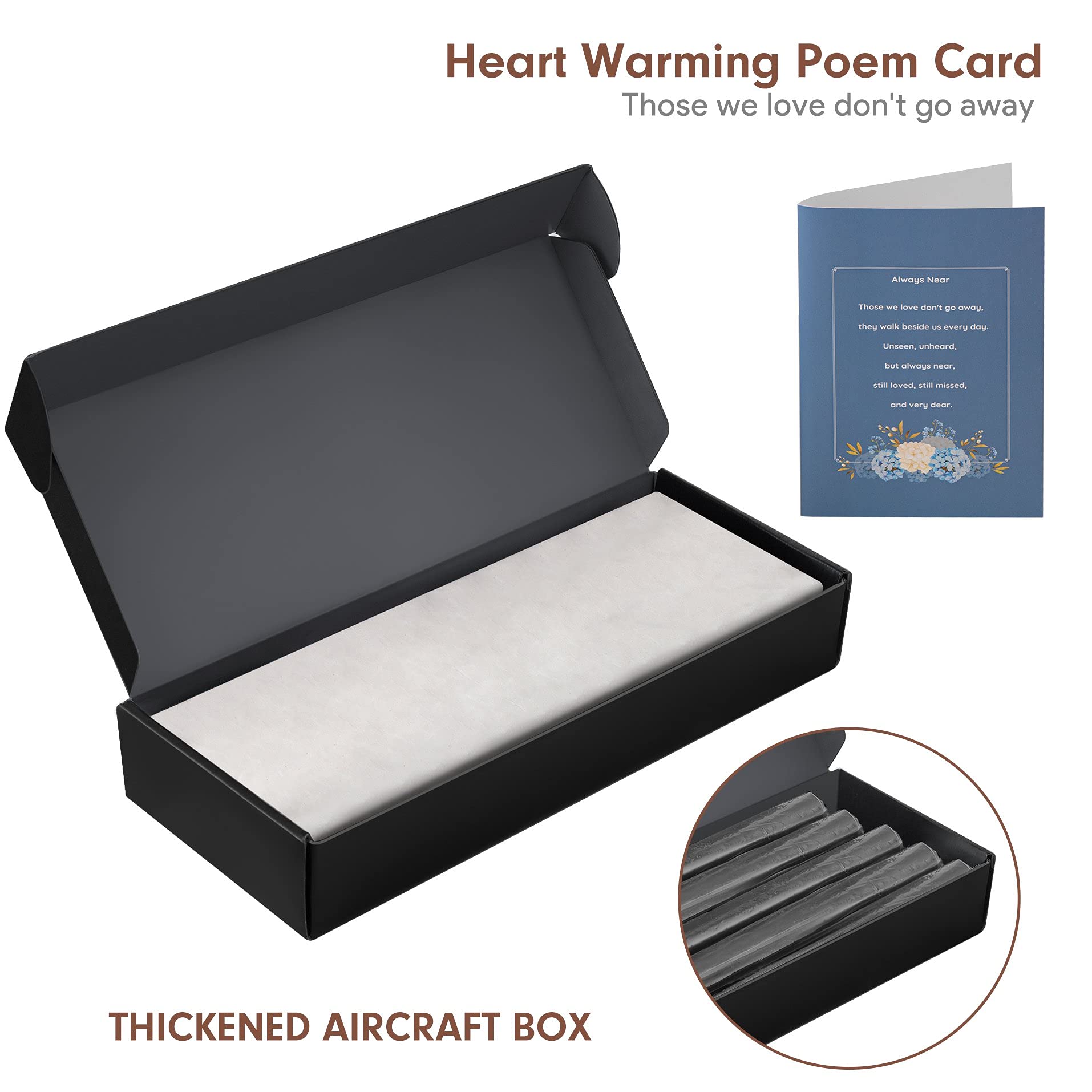 YOUNTASY packaging and poem card ready to gift as a memorial keepsake.