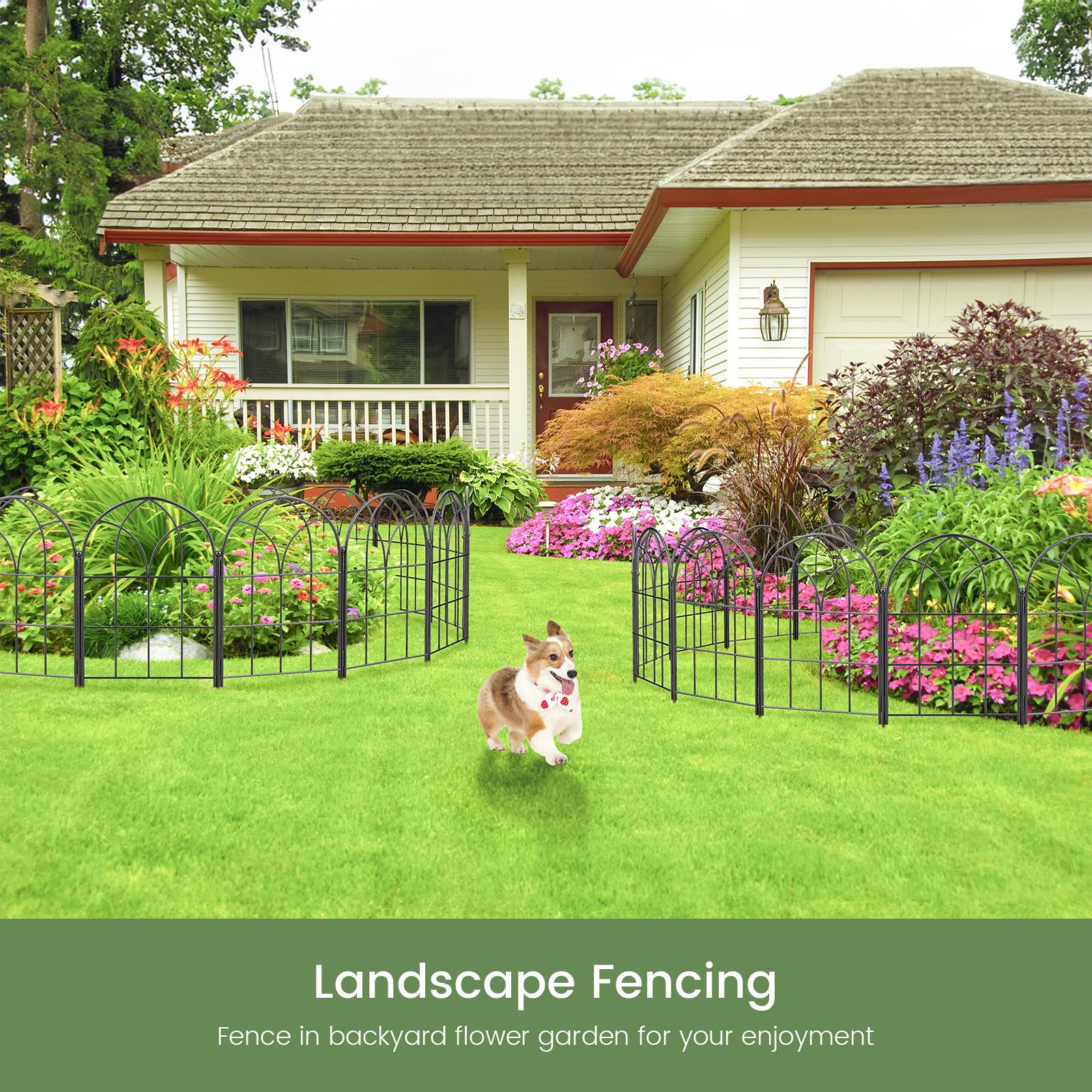 The Youpehom 19 piece fence kit with included stakes offers versatile setup.