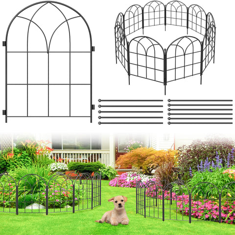 Youpehom black garden fence border keeps beds defined and decorative outdoors.