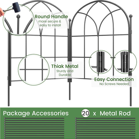 The Youpehom border panel arch design adds decorative border for flower beds.