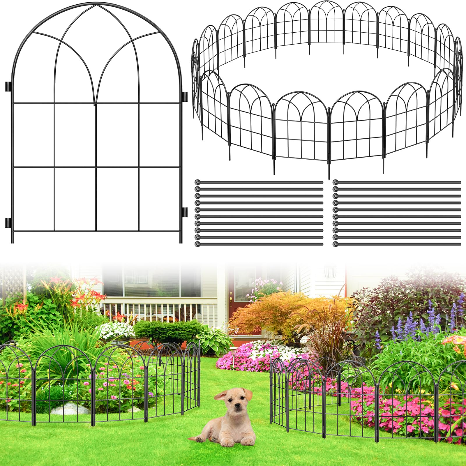The Youpehom garden fences animal barrier keeps pets and wildlife out.