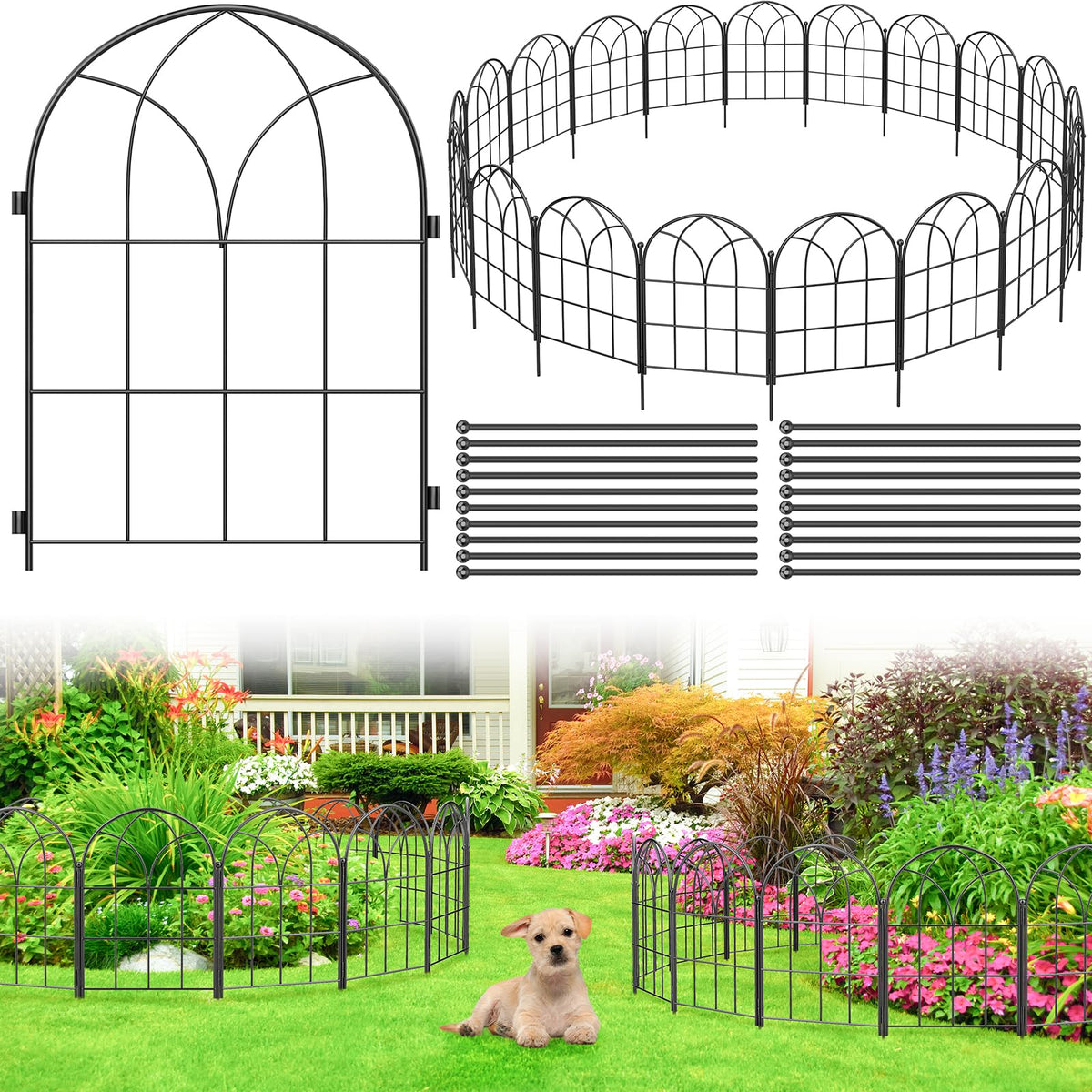 The Youpehom garden fences animal barrier keeps pets and wildlife out.