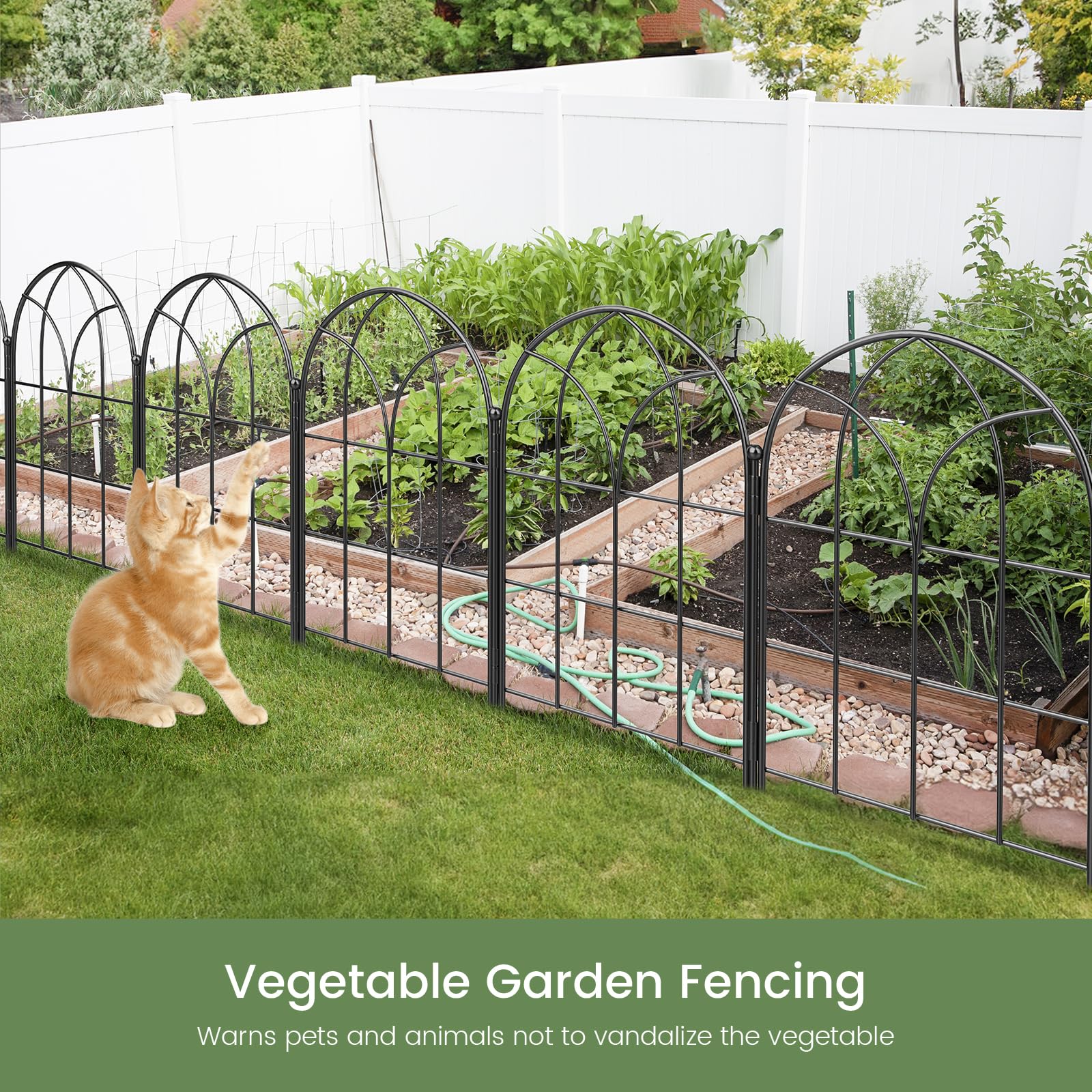 The Youpehom multi use garden border fits fences, flower beds, and yards.