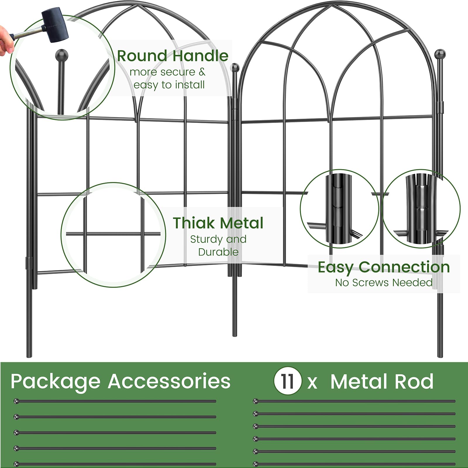 Youpehom no-dig dog fence helps contain pets without heavy installation.