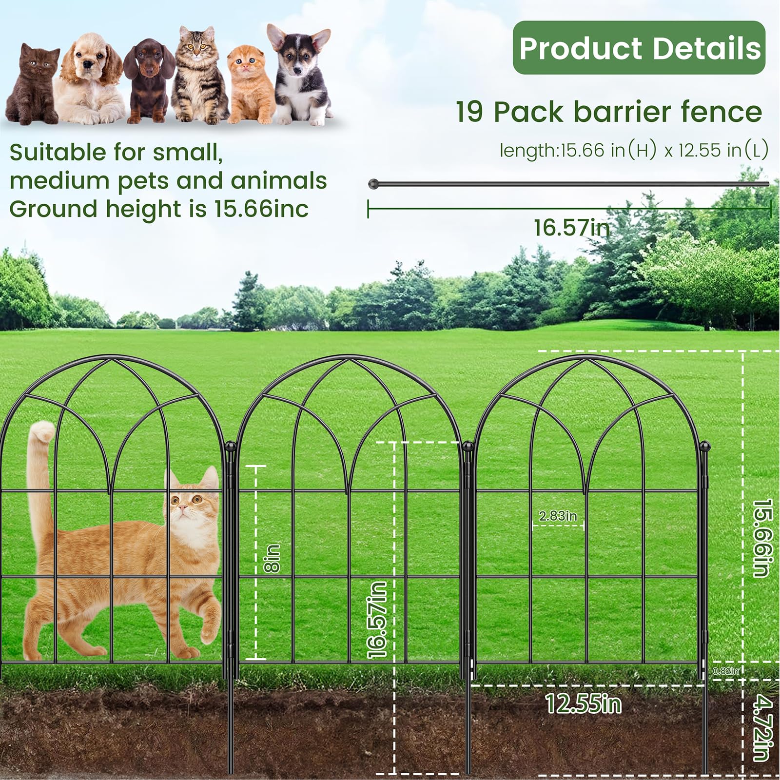 The Youpehom no dig installation simplifies setting up a quick pet safe perimeter.