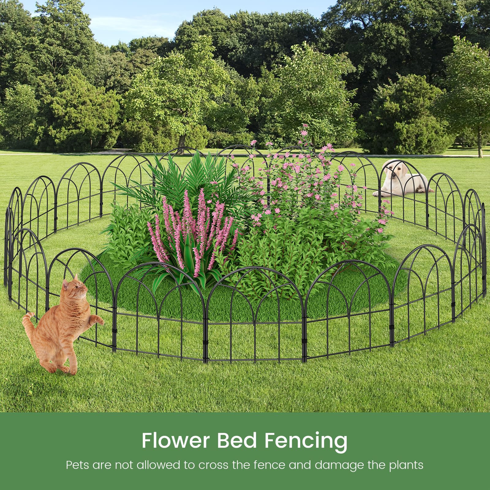 Youpehom pet-friendly garden border use to contain small animals safely.