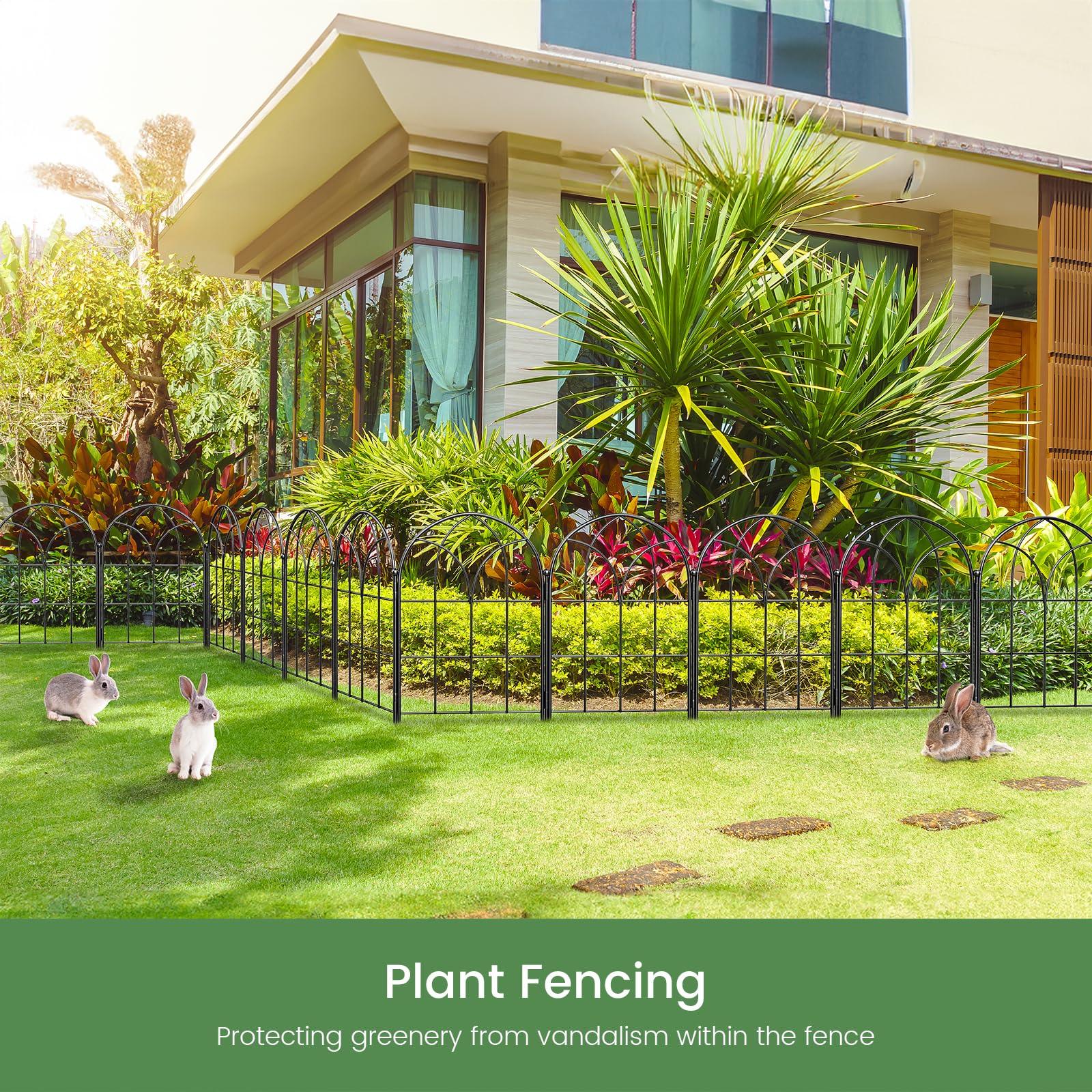 The Youpehom pond and pets separation fence helps keep play areas safe.