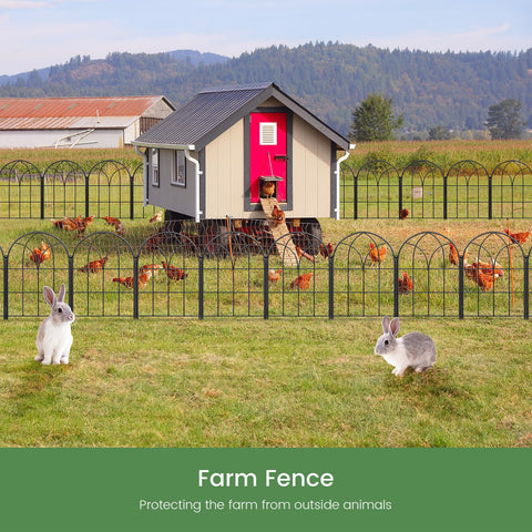 The Youpehom yard decorative fence enhances outdoor spaces with sturdy metal design.