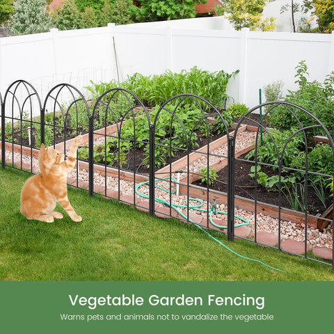 Yard-use Youpehom border fence helps protect saplings and decorative beds.