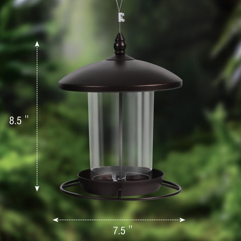Youvip outdoor bird feeder with 360-degree perch for multiple birds in the yard.