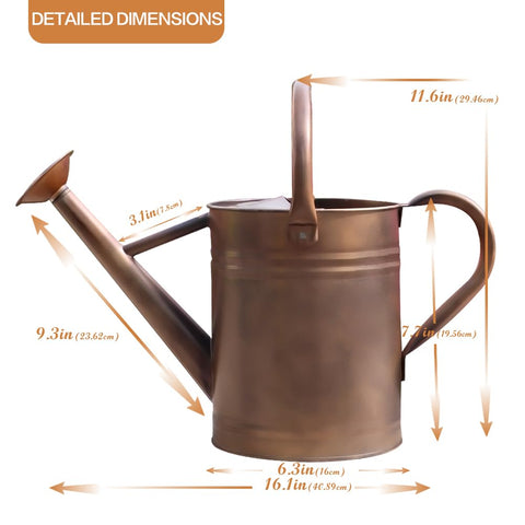 YourJoy watering can doubles as a decorative planter for colorful blooms.