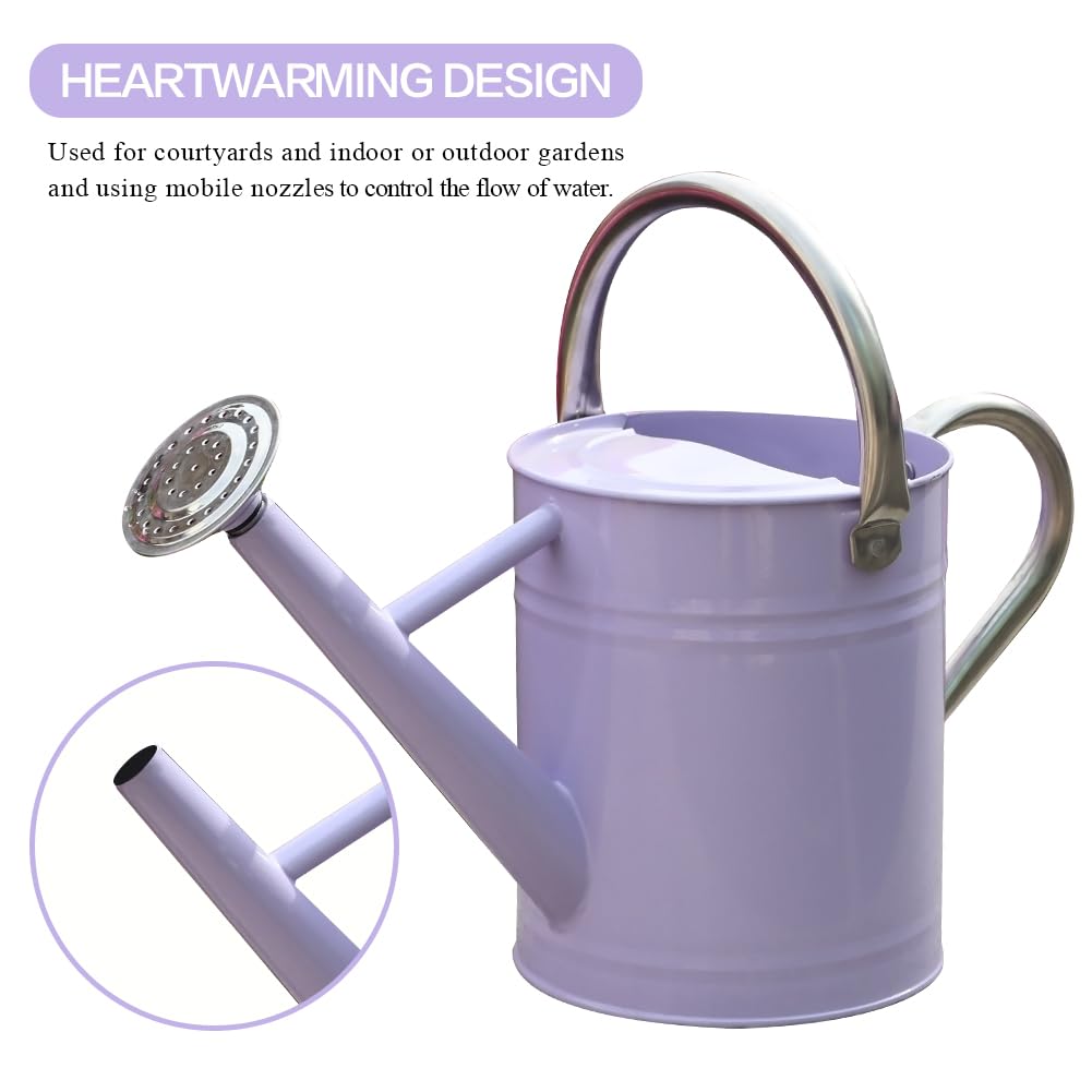 Yourjoy watering can with stainless steel handle for comfortable grip