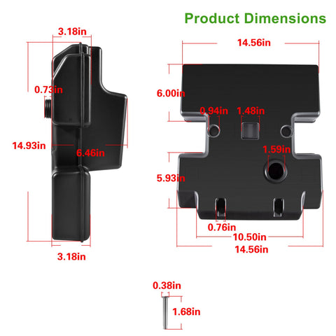 Yourour 3.5 gal gas fuel tank durable plastic resists oil and UV exposure