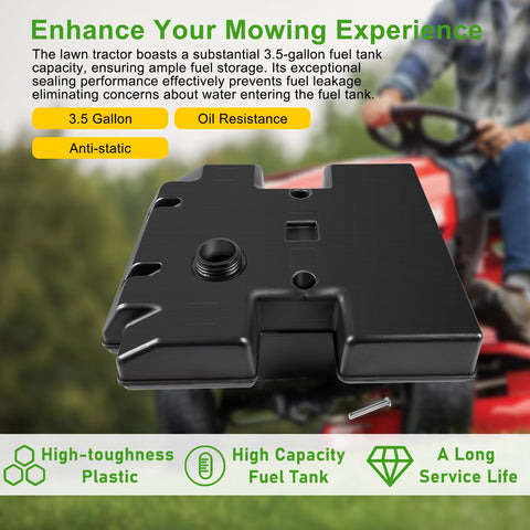 Yourour 3.5 gal gas fuel tank top cap detail reduces spills during refueling