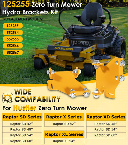 Yoursme 125255 rear brackets for Hustler Raptor reducing vibration