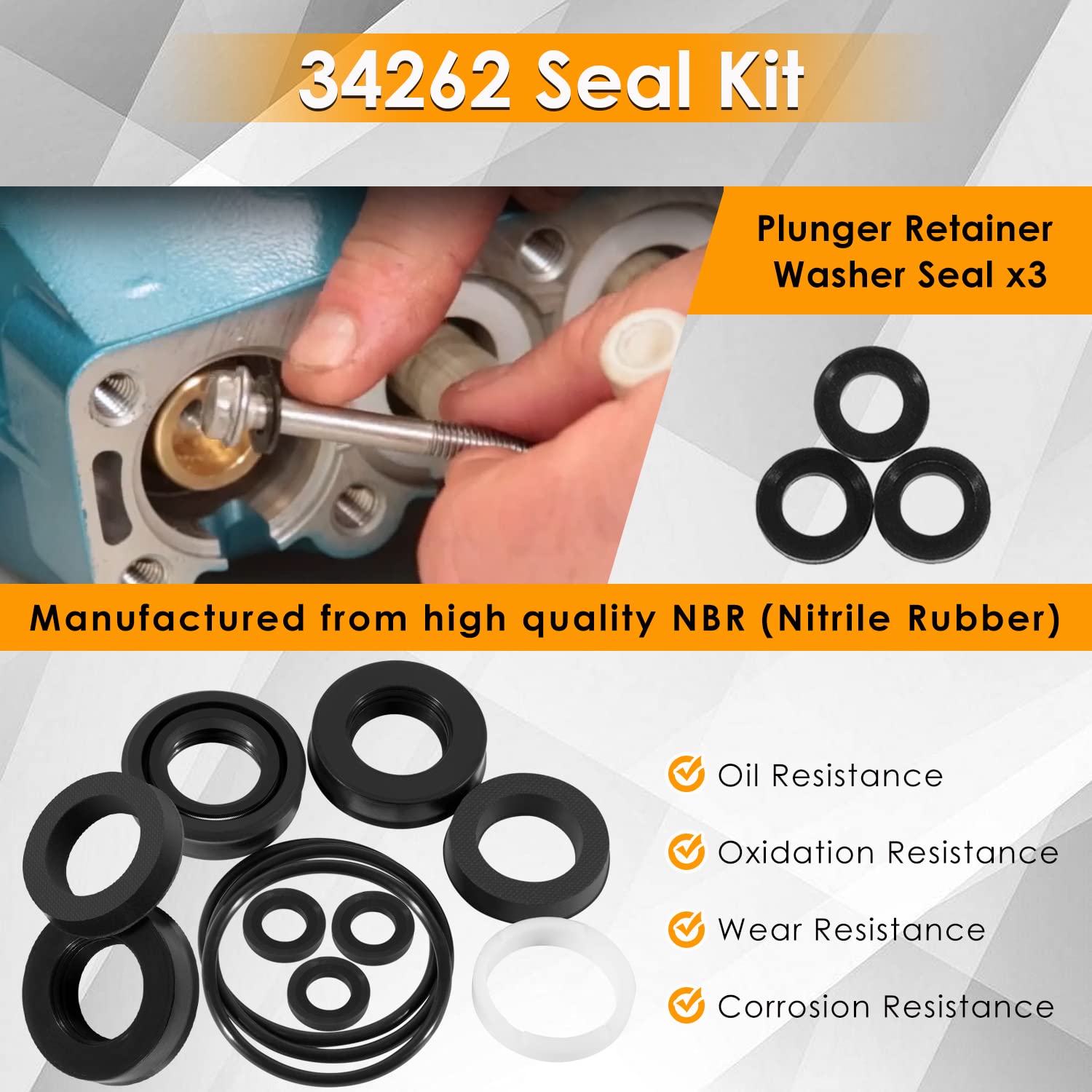 Yoursme 34262 seal kit for CAT 6DX35G1I reduces leaks.