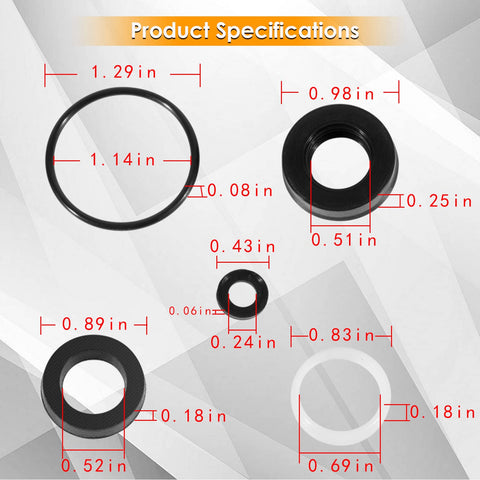 Yoursme 34262 seal-parts highlight includes plunger retainer and o-rings.