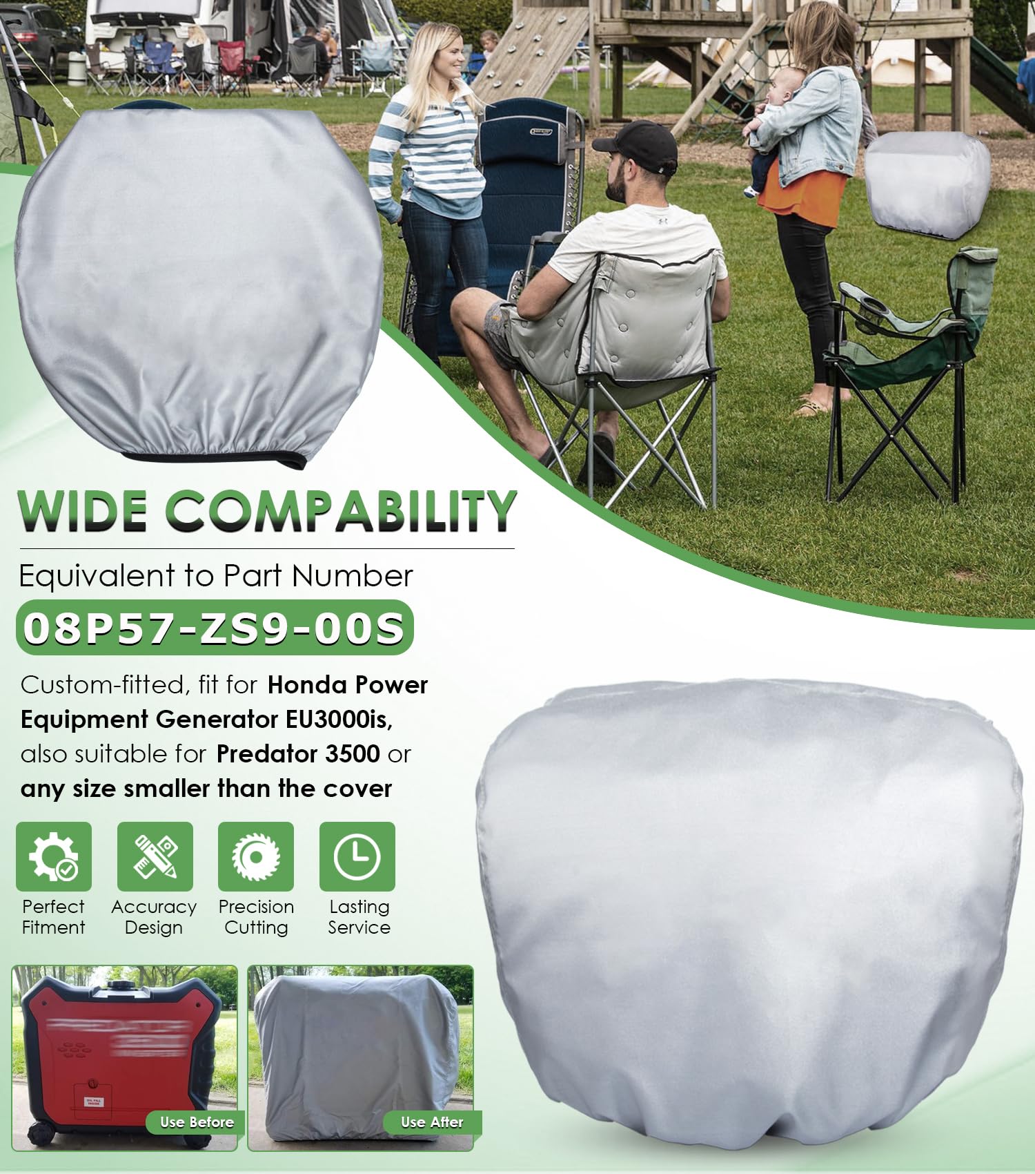 Yoursme cover made with 600D fabric and PVC coating shields from rain and UV exposure.