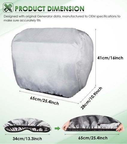 Yoursme generator cover on Predator 3500 demonstrates universal fit and weather resistance.