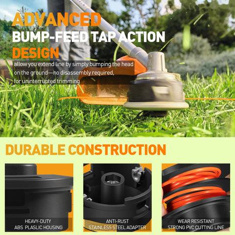 Yoursme line compatibility for .080, .095, or .105 nylon line.