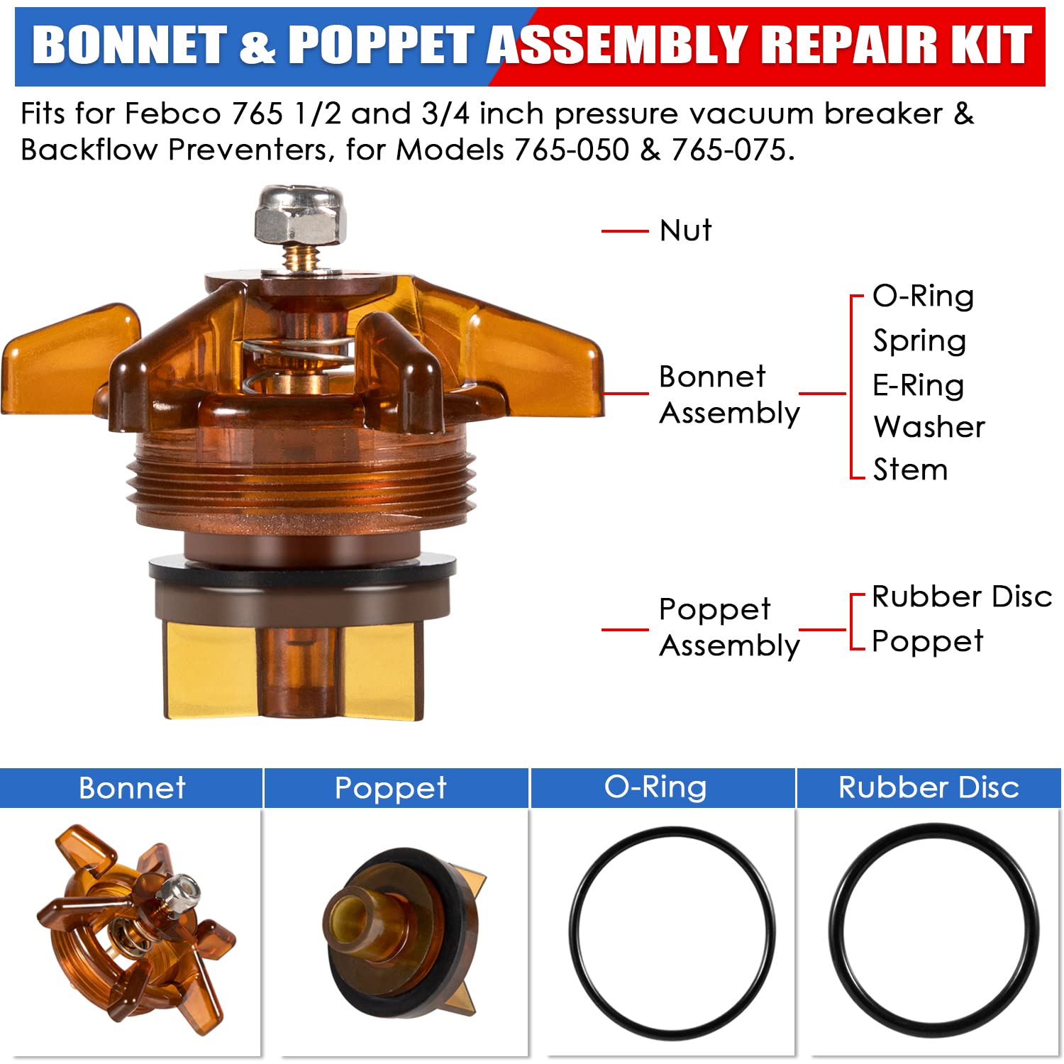 Yoursme poppet component close-up emphasizing durable material and seal integrity