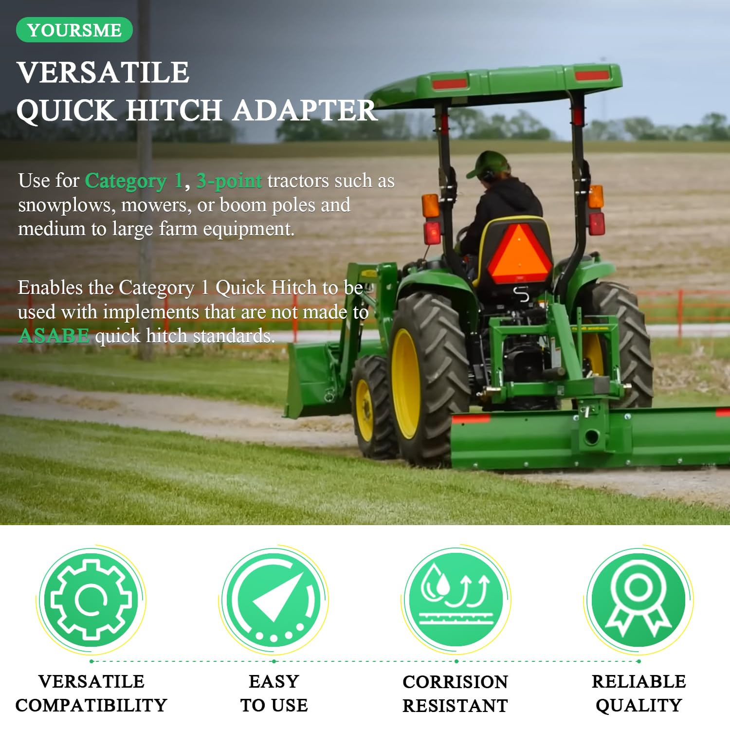 Yoursme securing pin ensures stable attachment during demanding tasks.