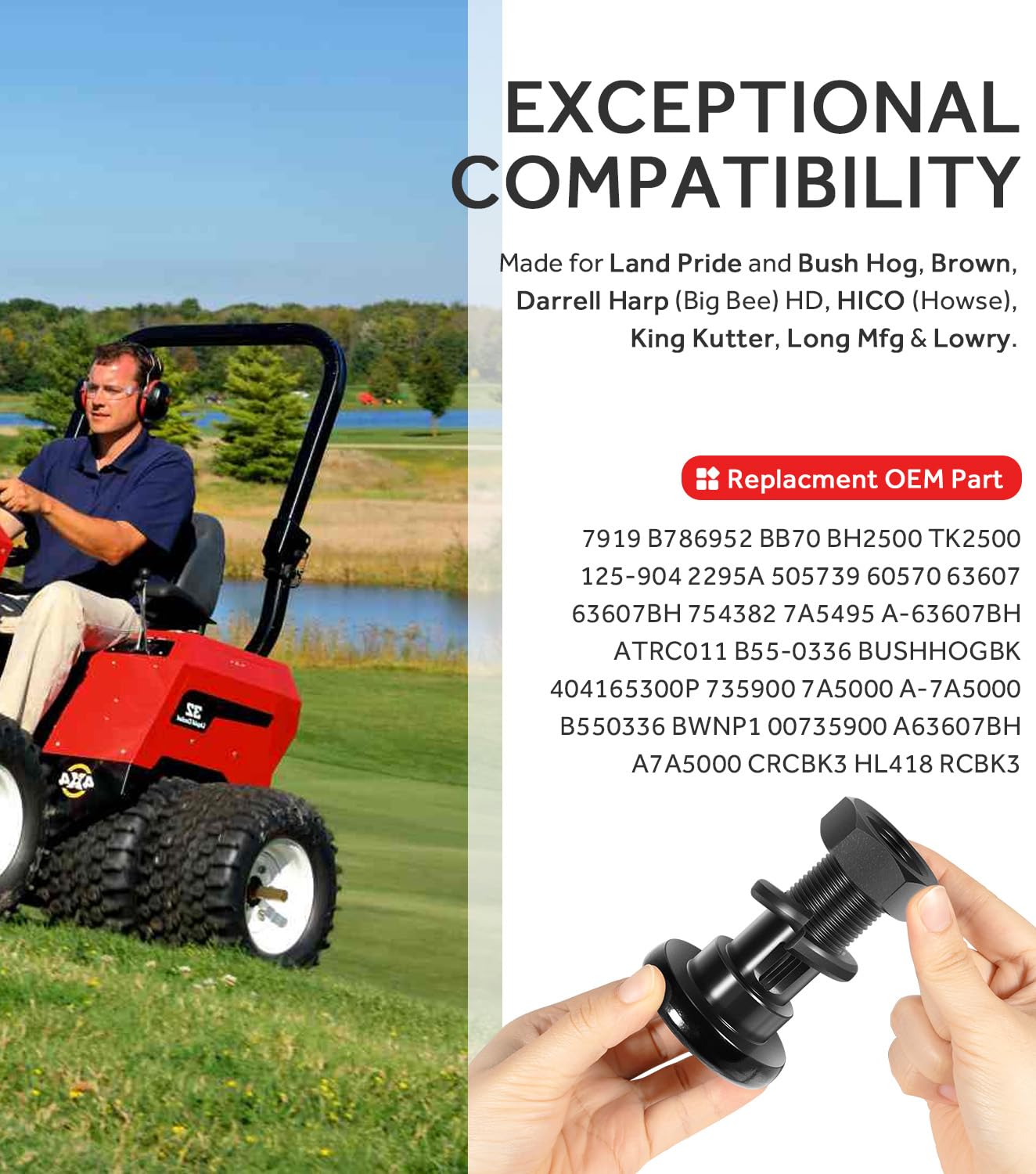 Yoursme heavy-duty bolt kit resists rust for long-lasting mower performance.