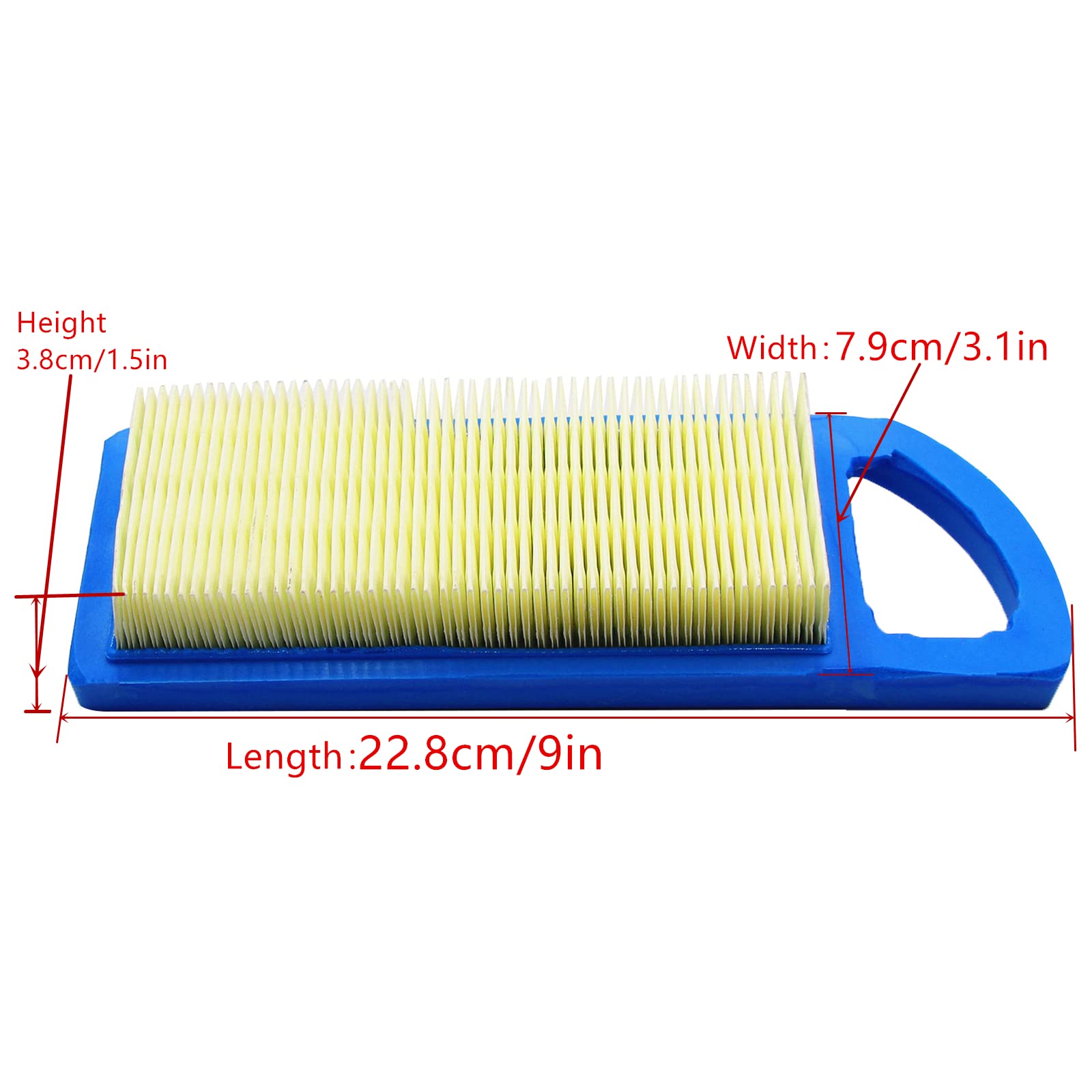 YOUSEMOT 697153 air filter side view highlighting pleated media for airflow efficiency