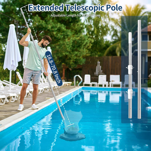 Yousky cordless pool vacuum glides across water without cords.