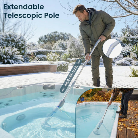 Yousky extendable pole extended for reach without bending