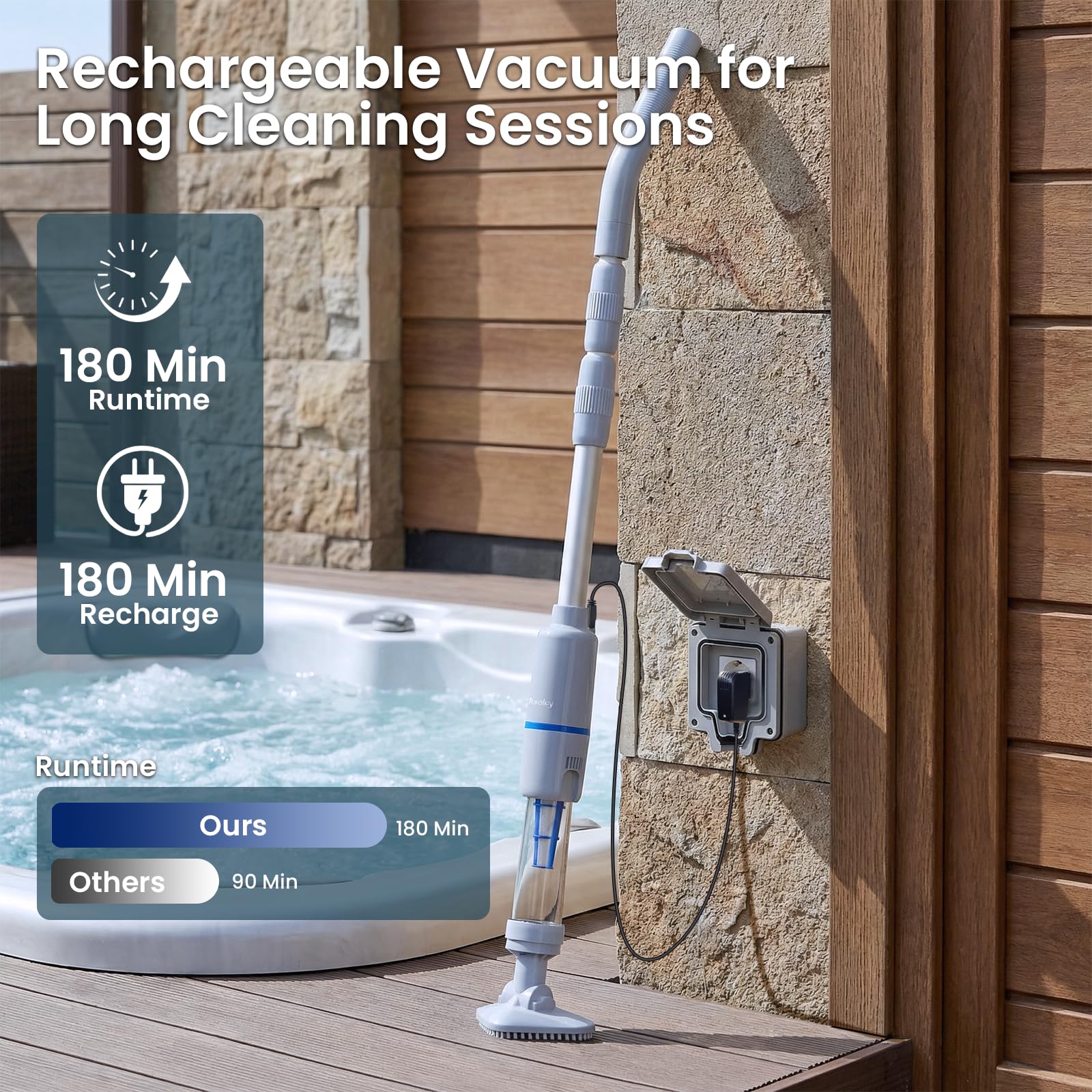 Yousky spa vacuum brush heads arranged for different cleaning tasks